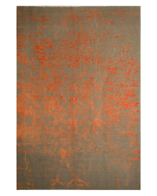 Cream Orange Tufting Rug