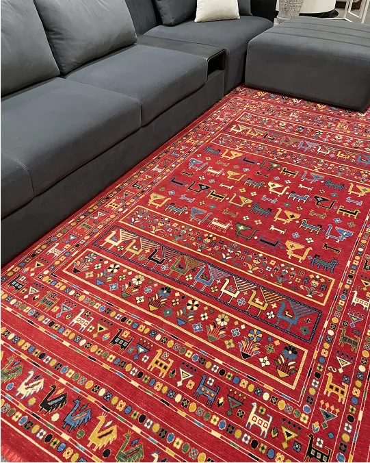 Red Tufting Rug