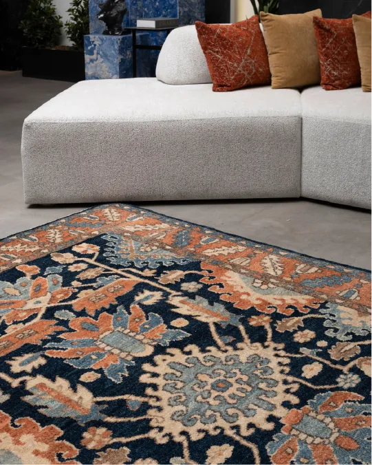 Navy blue Sultanabad Rug