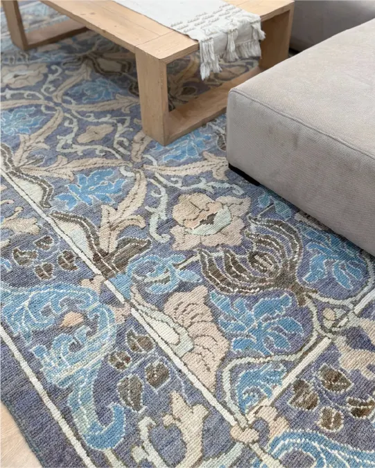 Navy blue Sultanabad rug