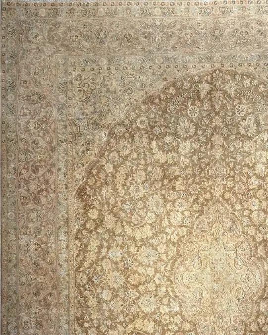 Alfombra vintage color crema