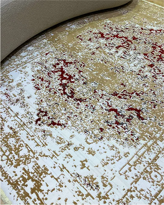 Cream Brown Tufting Rug