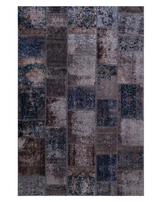 Alfombra de Patchwork Gris
