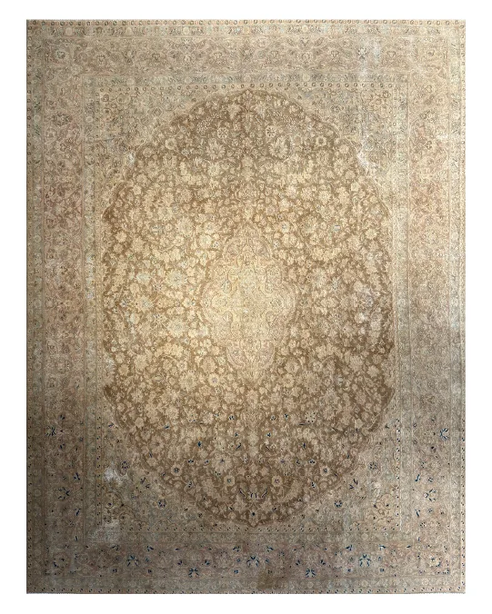 Alfombra vintage color crema