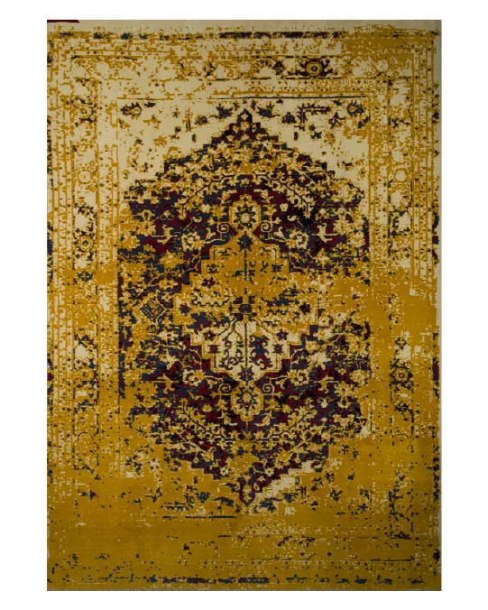 Orange Blue Tufting Rug