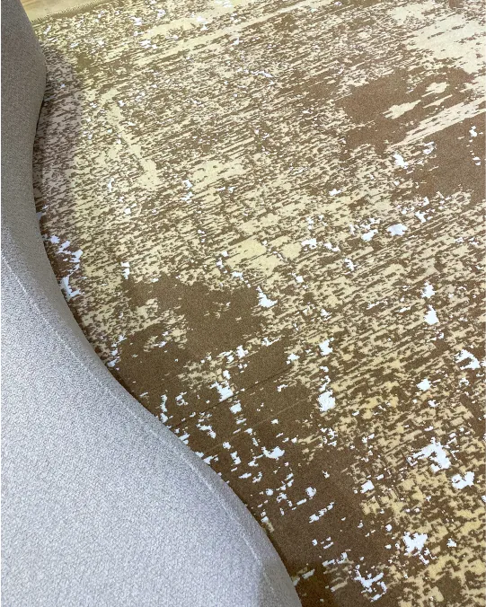 Cream Brown Tufting Rug