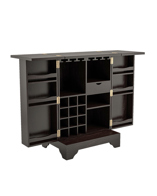 Neoclassical wooden minibar