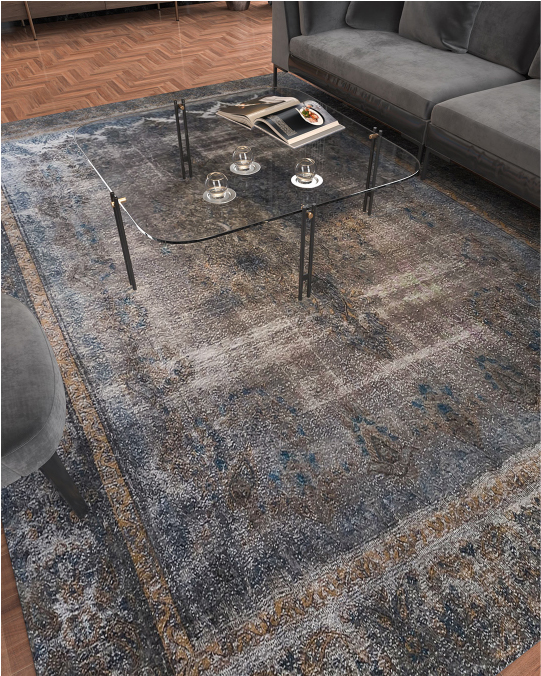 سجادة رمادية عتيقة