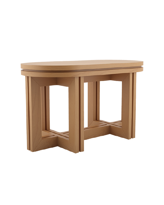 View and order modern cream oval wooden table - product ID: VR9683-220109 - Free Worldwide Shipping
