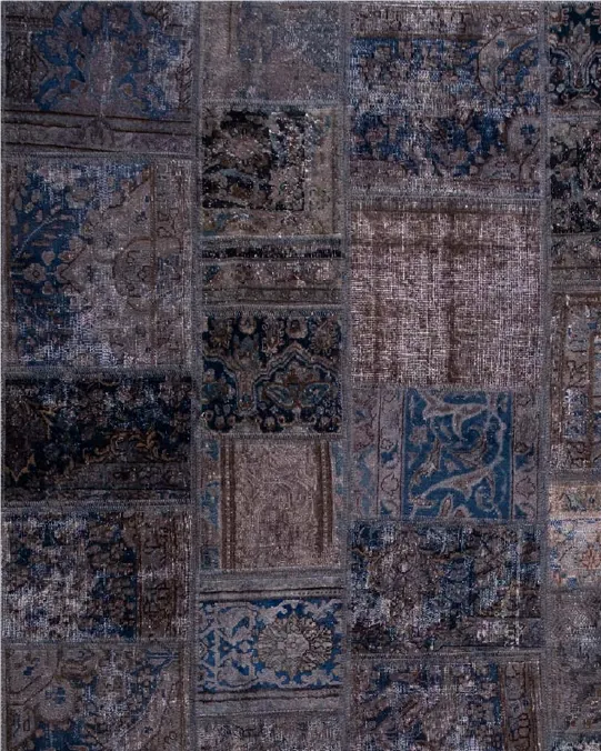 Alfombra de Patchwork Gris