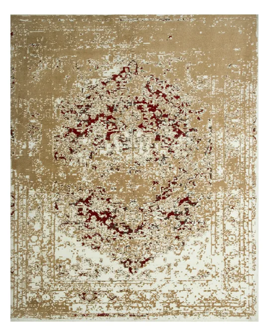 Cream Brown Tufting Rug