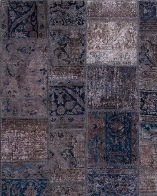 Alfombra de Patchwork Gris