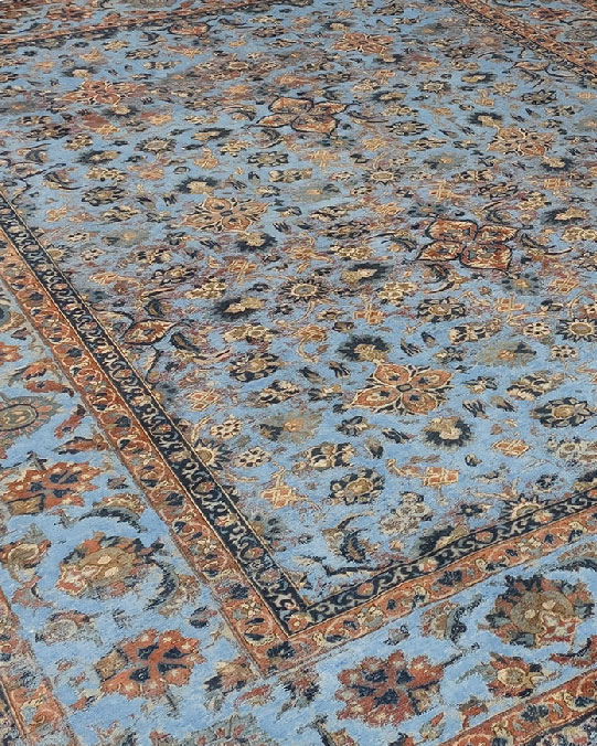 فرش وینتیج آبی