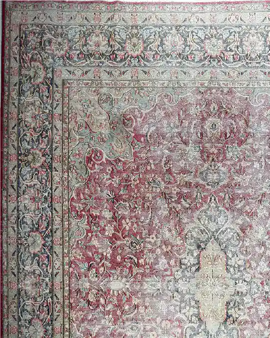 Alfombra vintage rosa