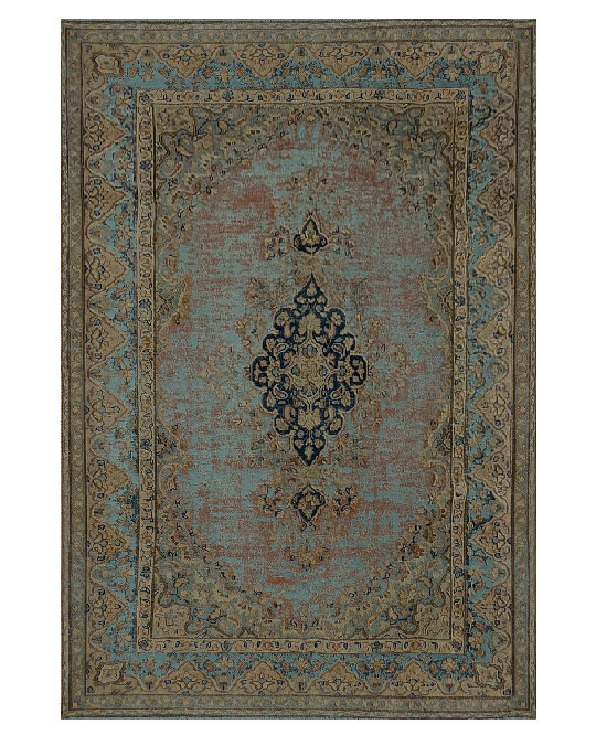 Alfombra vintage antigua color crema