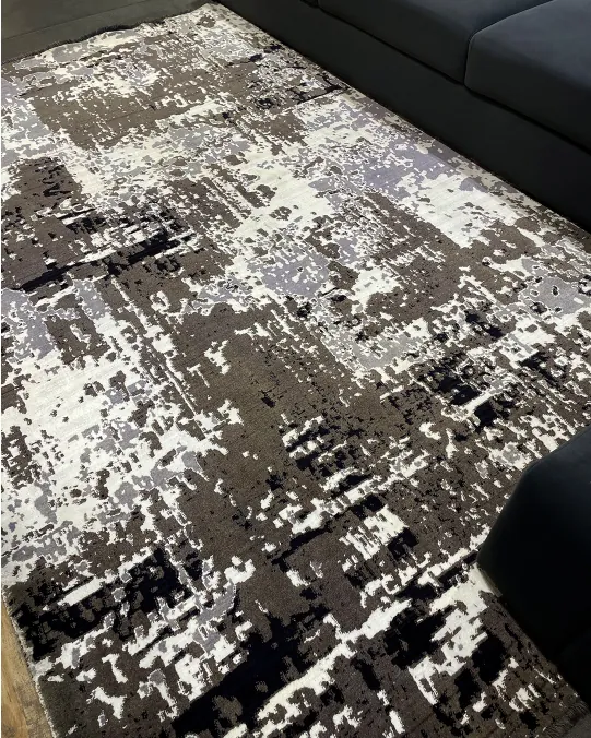 Grey Purple Tufting Rug