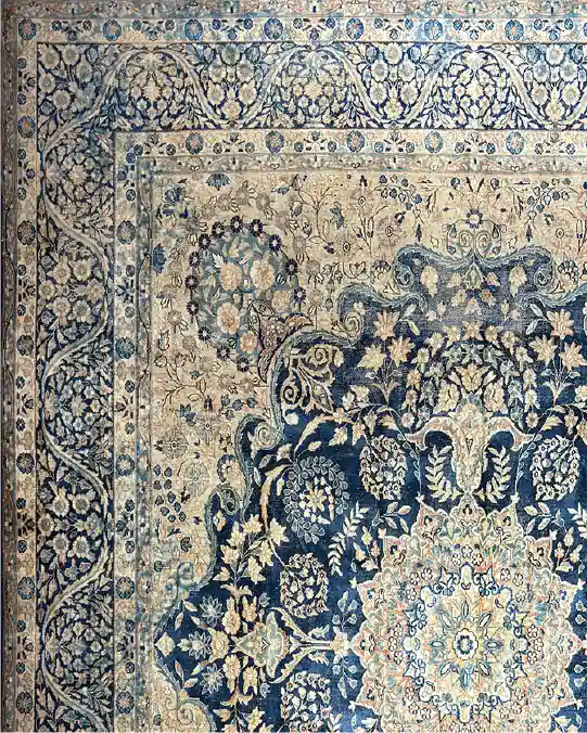 Alfombra vintage color crema