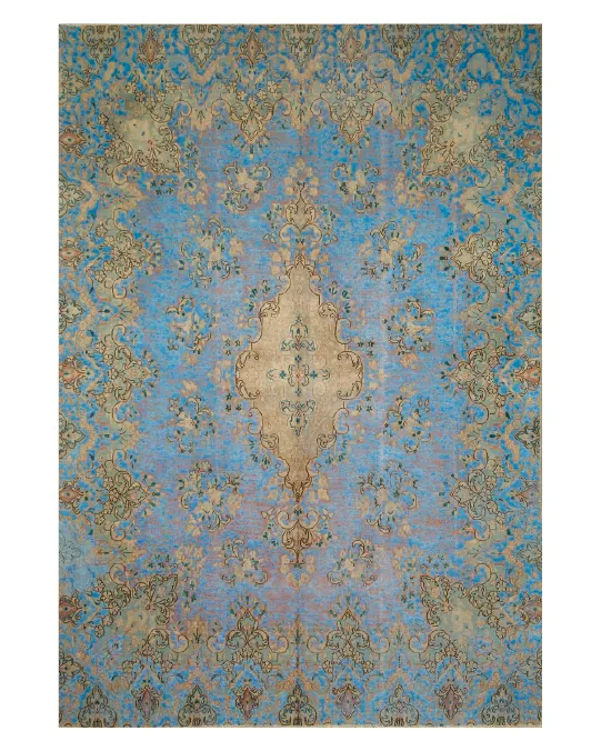 سجادة عتيقة زرقاء