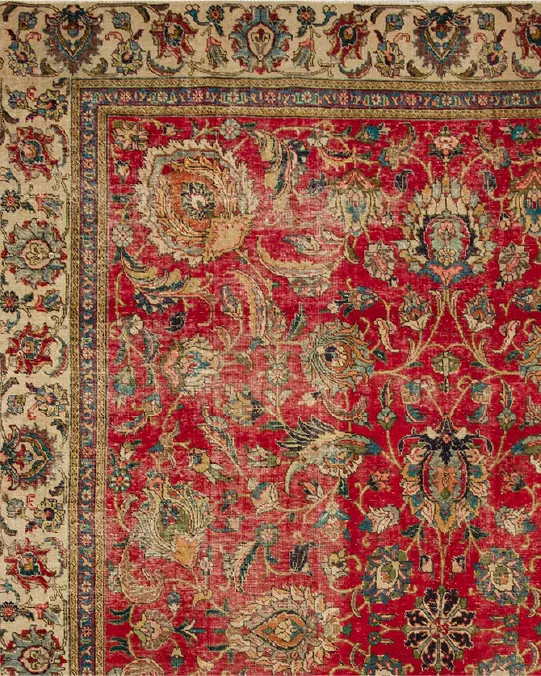 Alfombra Vintage Antigua Roja