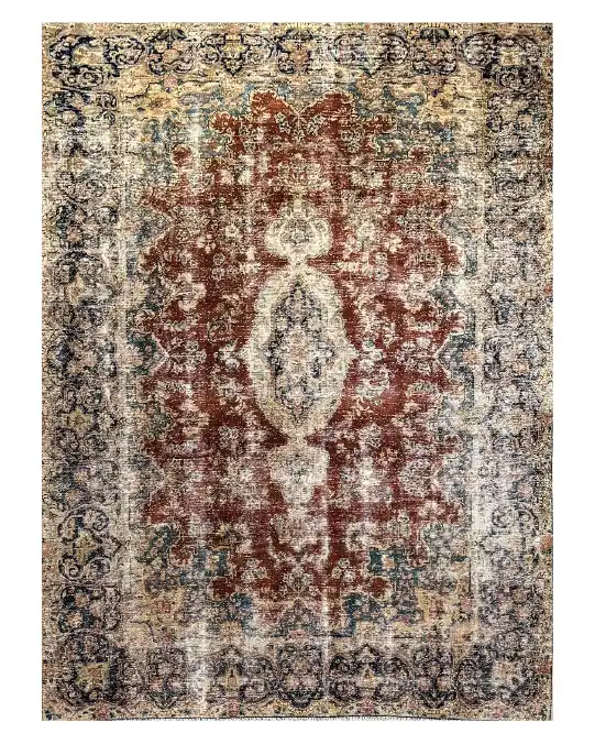 Alfombra persa vintage color crema