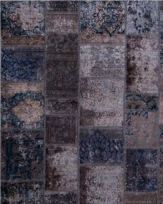 Alfombra de Patchwork Gris