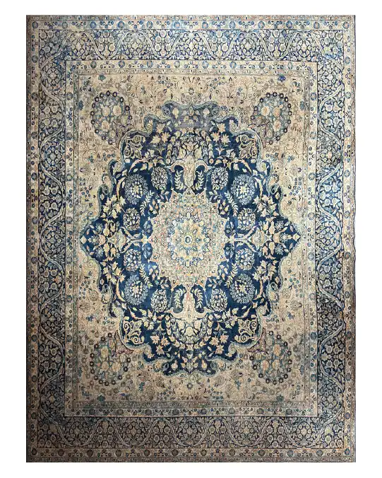 Alfombra vintage color crema