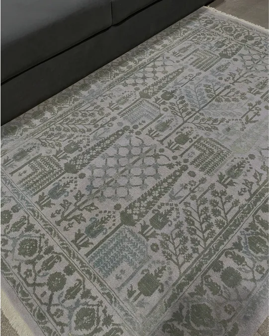 Purple Grey Tufting Rug