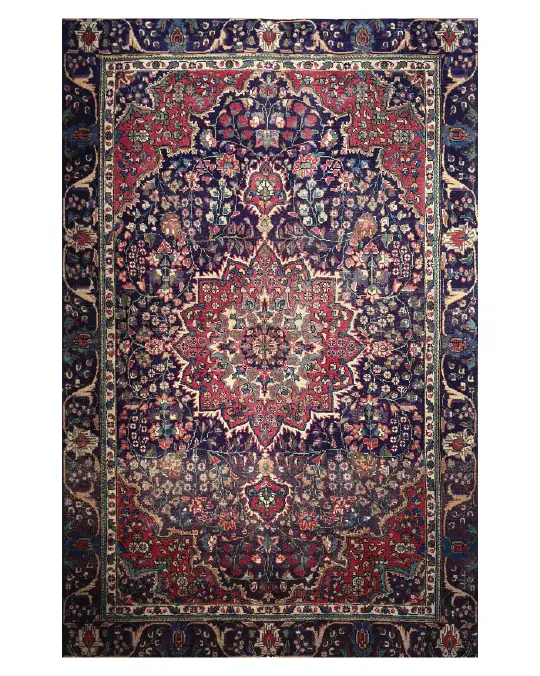Alfombra vintage carmesí